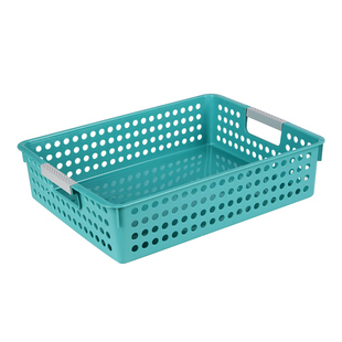 桌面塑料收纳筐可堆叠收纳盒整理储置物幼儿园创意零食玩具收纳框