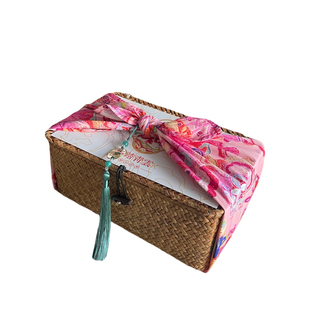 2026新年传统手工艺编织包装礼品茶叶点心创意伴手礼品盒定制空盒