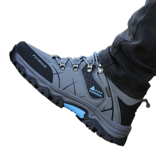 男鞋冬季男士加绒棉鞋上班工作防滑耐磨舒适劳保鞋户外运动登山鞋