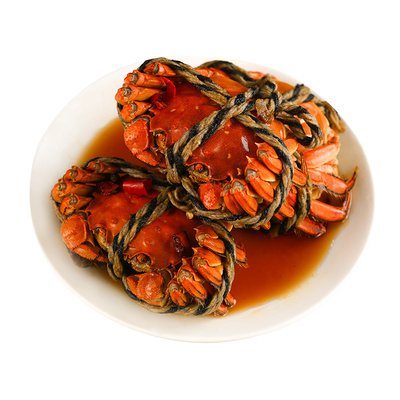 吴记秘制熟醉蟹5只装罐装大闸蟹