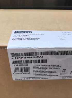 议价6GK5116-0BA00-2AA3西门子16口以太网交换机6GK51160BA002AA3
