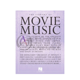 歌唱曲目大全 电影音乐 声乐钢琴和吉他 海伦德原版乐谱书 The Library of  Movie Music HL00287154