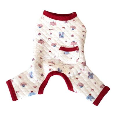 婴儿棉睡衣居家服四脚棉衣马甲