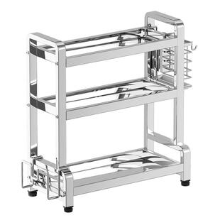 厨房调料置物架台面刀架不锈钢多功能油盐酱醋调味用品筷子收纳架