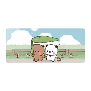 一二布布鼠标垫超大号小号可爱卡通办公电竞电脑键盘垫笔记本桌垫