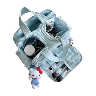 回家带它就够啦！手提化妆包女大容量化妆品收纳包可挂行李箱防水