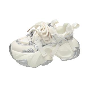 轻便内增高9cm8老爹鞋男生夏天超火厚底10cm爆款运动休闲鞋女夏季