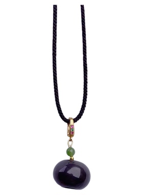 琰盛珠宝女款和田玉原创古珠吊坠