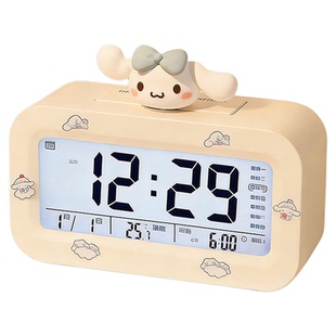 卡通学生专用闹钟多功能电子时钟静音走时大音量语音播报闹铃台钟
