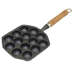 无涂层铸铁章鱼樱桃小丸子模具机家用不粘锅烧鹌鹑蛋模具韩式烤电