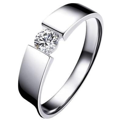 莫桑石1克拉结婚钻戒戒指