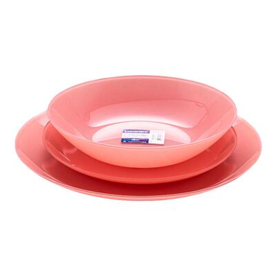 乐美雅餐盘钢化耐热玻璃家用圆形