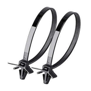 汽车专用飞机头插销式卡扣线束固定黑白扎带新能源汽修厂家束线带