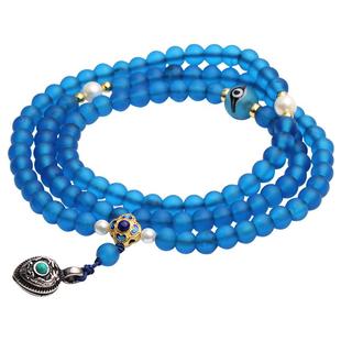 心斋堂【药师佛】手工古法老琉璃108颗念珠修行手串佛珠手链礼物