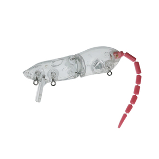 多渔趣新8cm/14g两节仿生老鼠拟饵透明本体无涂装多节鱼饵毛坯