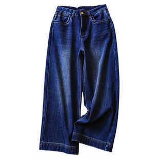 包容所有身形！遮肉显瘦经典烟管裤高腰加绒加厚九分牛仔裤女M736