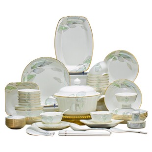 碗碟套装家用2026新款高级感骨瓷餐具轻奢碗盘碗筷乔迁陶瓷盘子碗