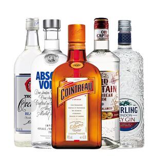 【自营】长岛冰茶调酒基酒套装君度力娇酒伏特加龙舌兰朗姆酒金酒