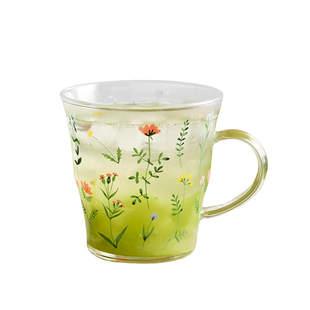 MOLALUNA.Flower.杯具高颜值家用耐高温高硼硅玻璃杯带盖杯丨尘曲