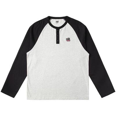 Lee插肩袖燕麦灰男女同款长袖T恤