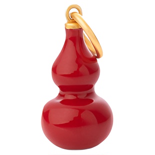 超精致珐琅彩红色葫芦福禄寿喜财吊坠diy手工编织穿搭配件配饰品