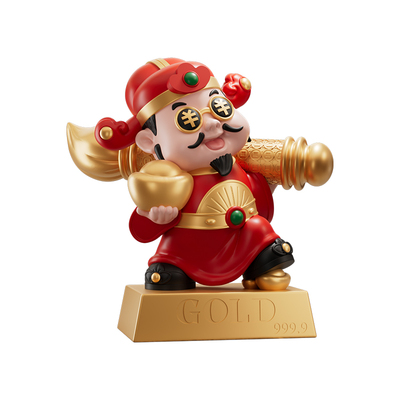 国潮财神爷摆件客厅玄关电视柜店铺收银台装饰品乔迁新居开业礼物