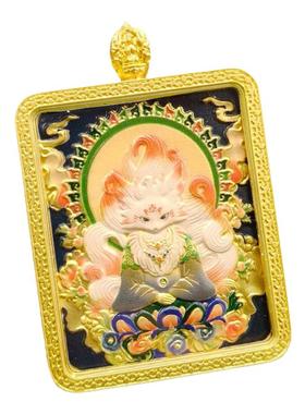 双面浮雕立体鎏金唐卡地藏王五爷