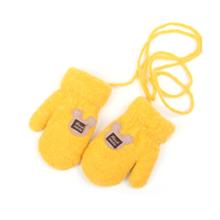 宝宝手套冬1-2岁婴儿男女幼童包指手套连指加绒针织3-6岁儿童手套