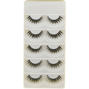 日系纯手工眼尾加长假睫毛自然浓密簇状cos小恶魔芭芘无辜大眼妆