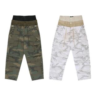 Grailz ProjectGR 24fw 三腰拼接迷彩工装裤Cargo廓形做旧假三条