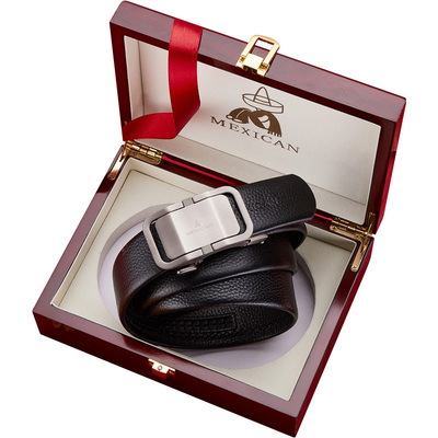 纯牛皮高档自动扣腰带