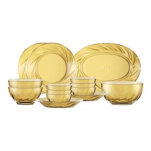 康宁visions晶炫餐具家用微波炉耐高温玻璃饭碗汤面碗碟盘子套装