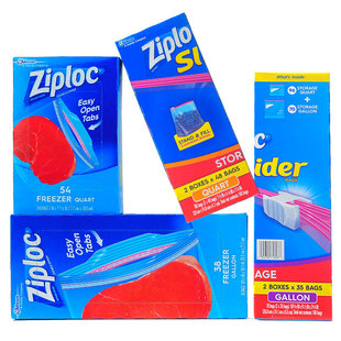Ziploc密保诺密封袋密实袋食品袋零食保鲜袋储存收纳拉链双链冷冻