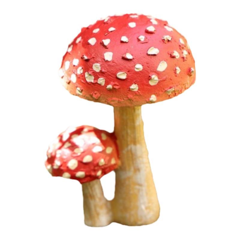 仿真小蘑菇多肉花盆点缀装饰品花园庭院阳台盆景微景观树脂摆件