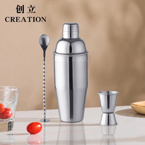 现货手摇杯摇酒壶鸡尾酒调酒工具套装不锈钢调酒器奶茶雪克杯全套