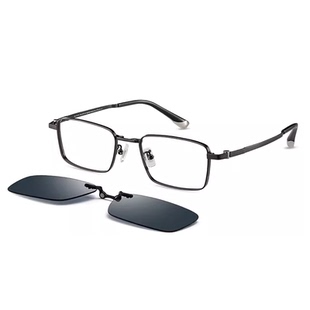 Jeep吉普眼镜架磁吸眼镜大脸套镜高度数专用眼镜框近视钛架T9030