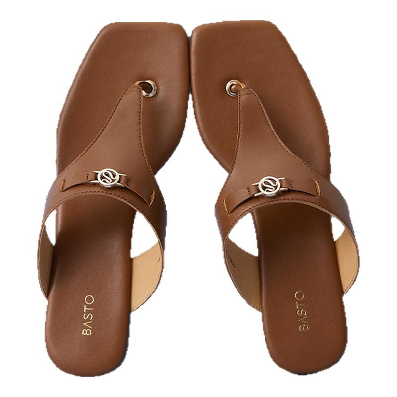 百思图2025夏新款夹趾草编舒适平底休闲罗马凉鞋女鞋C2107BL5Z