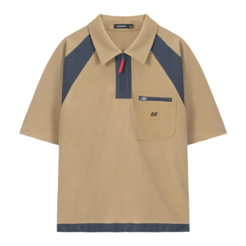Unvesno(UN) NewVintage撞色插肩7A抗菌防嗮速干凉感POLO运动衫