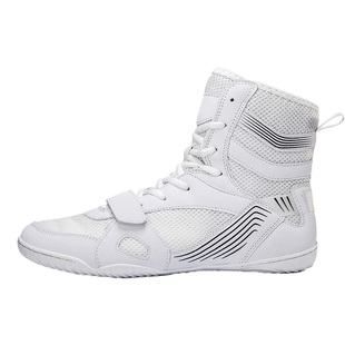 专业摔跤鞋男女高帮拳击鞋格斗训练鞋长靴泰拳搏击健身网面散打鞋