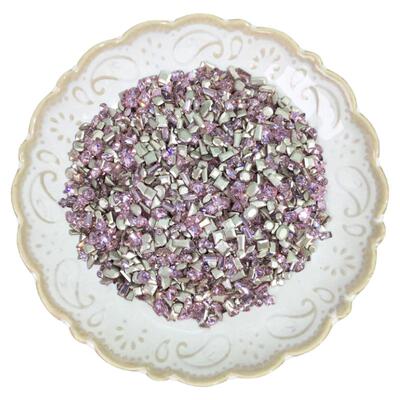 DANA平底浅粉色倒边锆石美甲钻