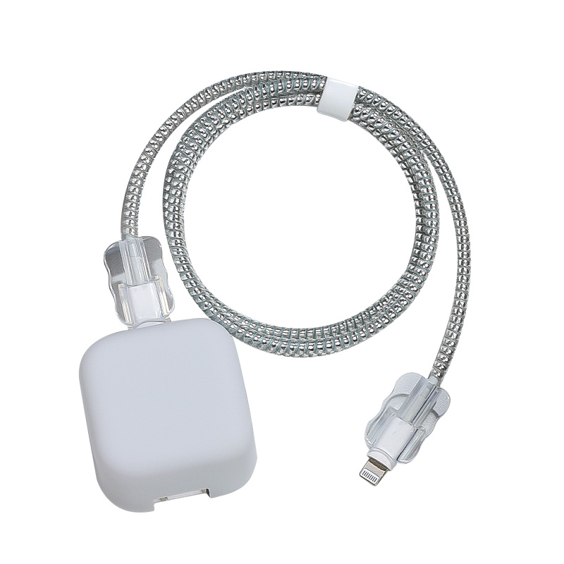 简约纯色适用40W苹果17充电器保护套iphone16pro充电线保护套15快充硅胶软壳防猫咬14手机线保护扣防折断缠线