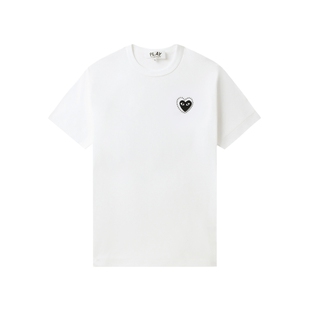IT CDG PLAY COMME des GARCONS川久保玲情侣爱心logo装饰短袖T恤