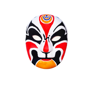 中国非遗手工diy京剧脸谱面具材料包幼儿园儿童绘画白胚变脸川剧