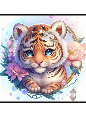 十二生肖diy手绘数字丙烯油彩画