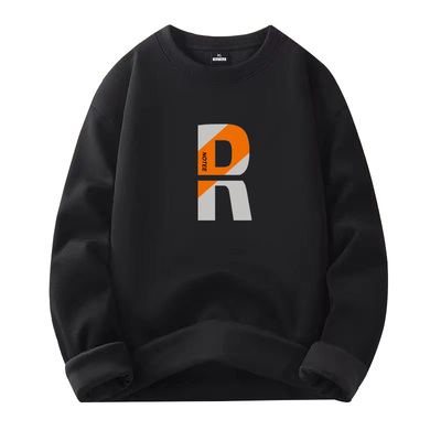 卫衣男款无帽加肥加大码2024新款秋冬款加绒加厚重磅内搭潮牌上衣