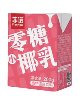 菲诺0蔗糖小椰乳200g每日早餐即饮椰奶椰汁12盒装