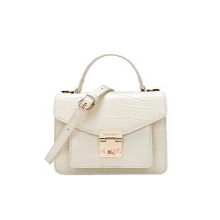 MQ女包真皮小方包2024新款邮差包鳄鱼纹斜跨单肩包包女链条信封包