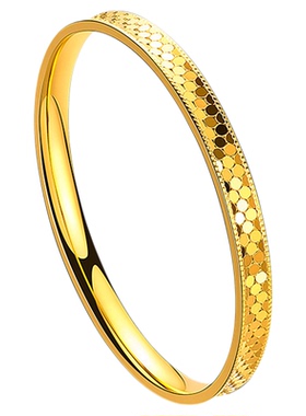 正品龙鳞手镯蜂巢金包银专柜同款