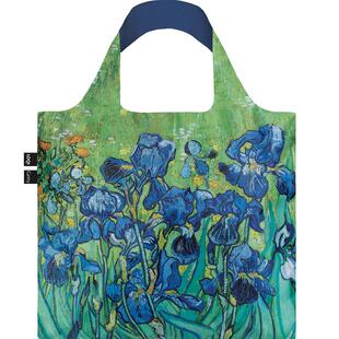 LOQI梵高名画购物袋鸢尾花文创环保袋大容量折叠包轻便装书袋出行