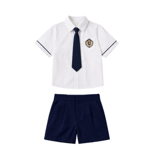英伦学院风小学生校服套装夏季荷叶边衬衫演出服幼儿园服毕业班服